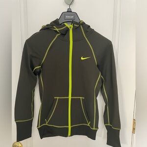 Women’s Nike Hoodie with Neon Green Details. Size XS